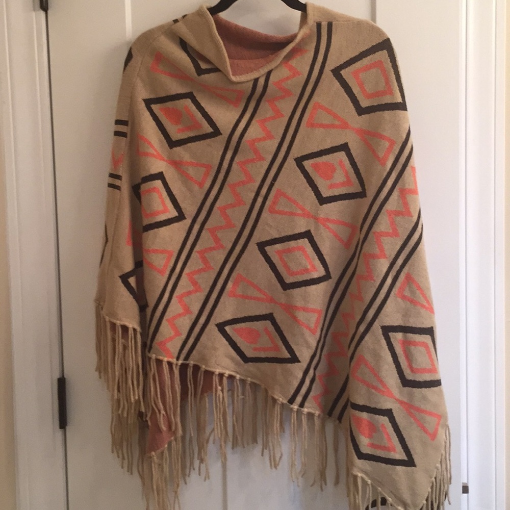 Francesca’s One Size Fringe Poncho